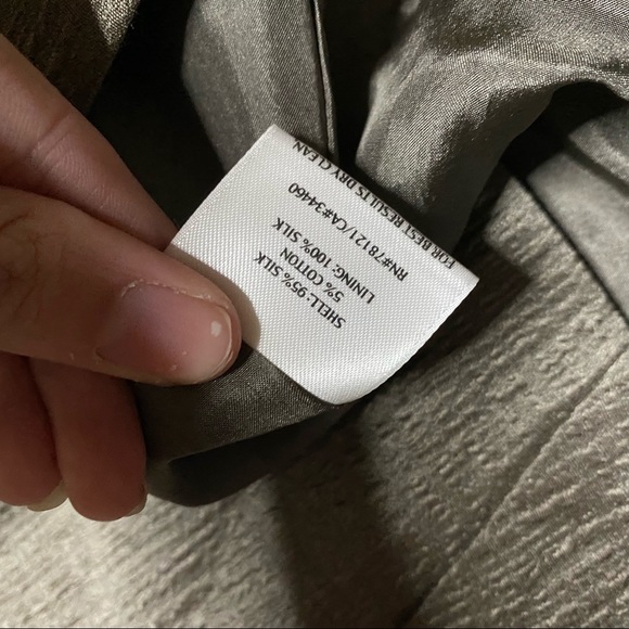 EILEEN FISHER bronze silk ravine blazer XS NEW - Picture 6 of 8